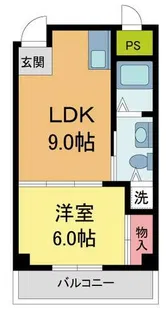 ヒルサイド北名次【204号室】の間取り