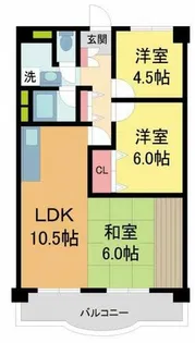グリーンハイツ向陽2号棟【46号室】の間取り