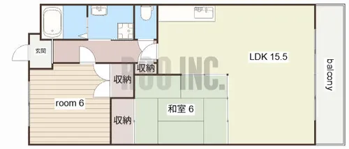 ヴィラ・プリマべーラ【205号室】の間取り