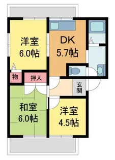 ディアス草香【101号室】の間取り