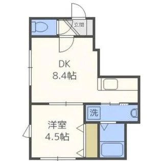 クラウディア山の手【105号室】の間取り