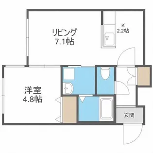 グランディーN22【2階】の間取り