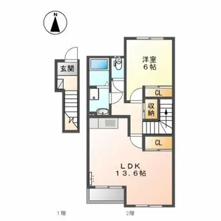 ベルディア【2階】の間取り