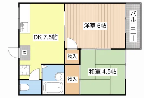 国領ハイツ【2階】の間取り