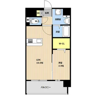 LIBTH博多空港通り【1003号室】の間取り