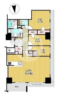 シエリアタワー大阪福島【2901号室】の間取り