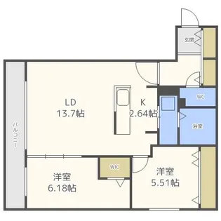 VILLETTA山の手【3階】の間取り