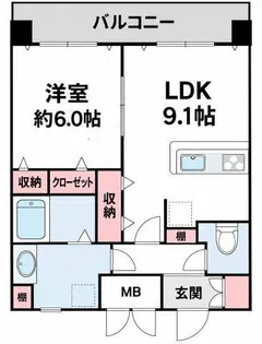 SWISS梅田東【10階】の間取り