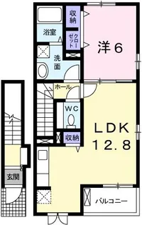 ラ・クレール・メゾン【205号室】の間取り