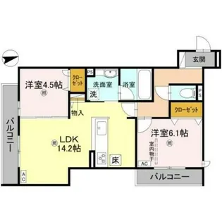 D-residence荘園A【1階】の間取り