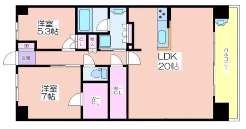 大阪ベイレジデンス(リブリーコート)【1422号室】の間取り