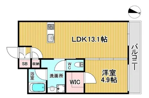 ウェルスクエア豊中本町【2階】の間取り