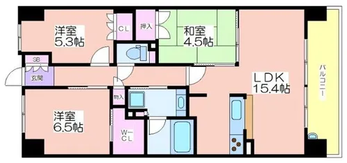 大阪ベイレジデンス(リブリーコート)【1119号室】の間取り