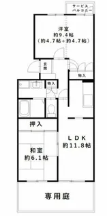 大阪府富田林市小金台1丁目【アパート】の間取り