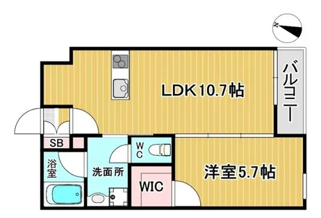 ウェルスクエア豊中本町【2階】の間取り
