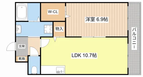 アースマーシマンションⅡ【203号室】の間取り