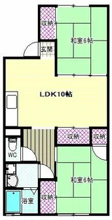 シャトードイワネG号館【2階】の間取り