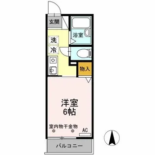 ハミング南牛川【202号室】の間取り