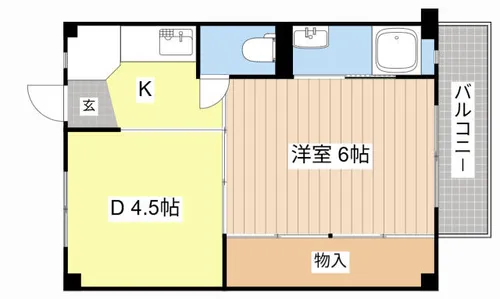 ビレッジハウス宮内1号棟【0202号室】の間取り