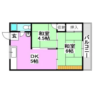 太陽ハイツ【105号室】の間取り