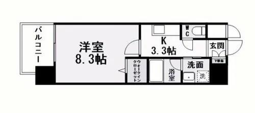 ラ・フェリス城野【5階】の間取り