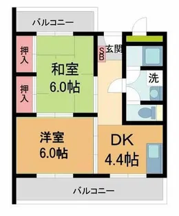 ヴィラひばりヶ丘【301号室】の間取り