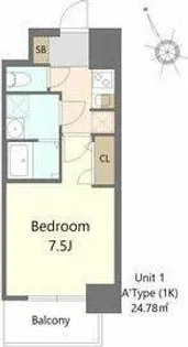 S-RESIDENCE堺浜寺broad【201号室】の間取り