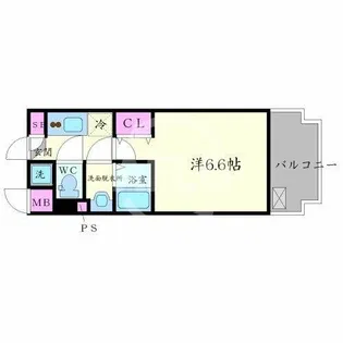 アドバンス上町台Ⅱクレイドル【9階】の間取り