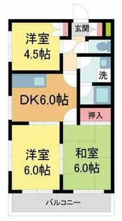 ドエル旭ヶ丘【2階】の間取り