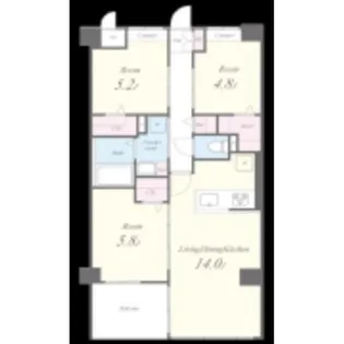 APエルテージ地行【6階】の間取り