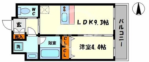 スプランディッド安土町【8階】の間取り