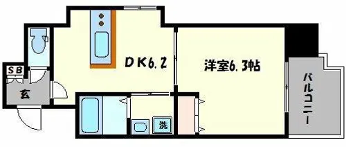 GALLERY谷町【10階】の間取り