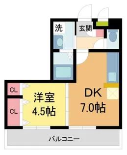 リバティ夙川【1階】の間取り