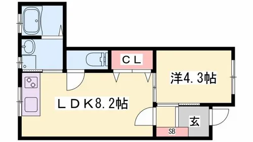 康照薗【103号室】の間取り
