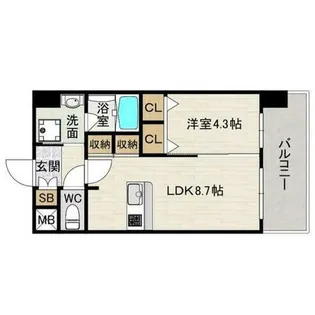 OH Ohashi BLD【902号室】の間取り