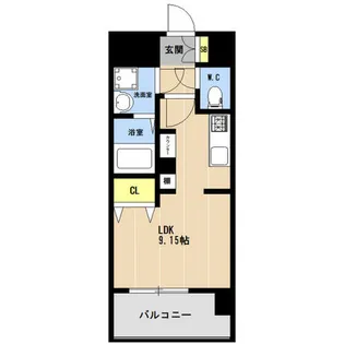 LIBTH博多住吉PREMIER【0507号室】の間取り