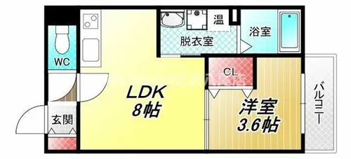D porta Alegria【3階】の間取り