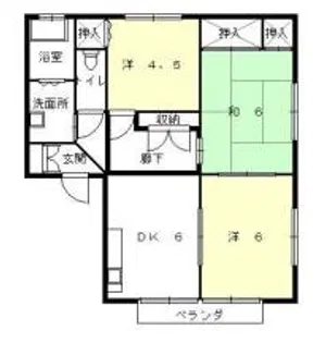 ディアス夢前【201号室】の間取り