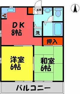 越水マンション【202号室】の間取り