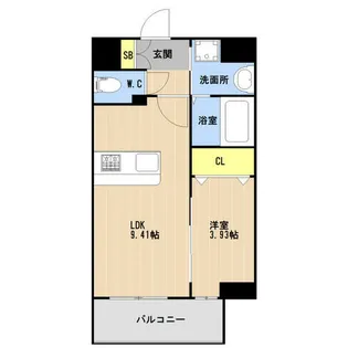 LIBTH博多駅南Ⅸ【0602号室】の間取り