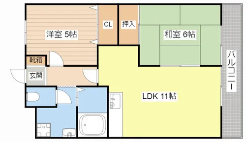 ふぁみーゆ貴生川【4-D号室】の間取り