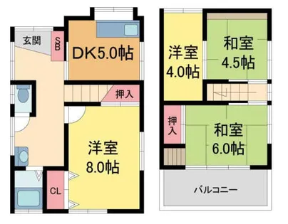 兵庫県宝塚市花屋敷荘園3丁目【一戸建】の間取り