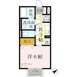 エクセルコート【205号室】の間取り