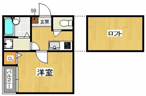 コンフォートベネフィス大橋南2【2階】の間取り