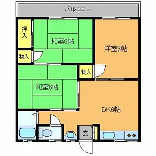 ふじコーポ【201号室】の間取り