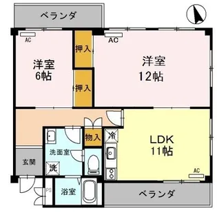 メゾン嵐山【201号室】の間取り