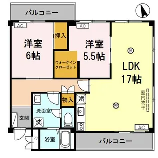 メゾン嵐山【201号室】の間取り