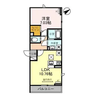 D-Place西飾磨 Abelia【103号室】の間取り