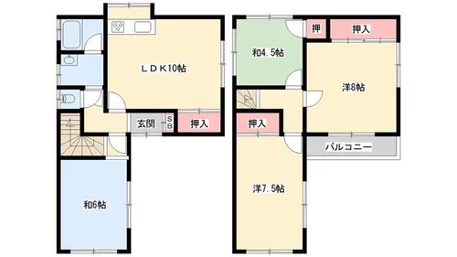 小室借家【2号室】の間取り