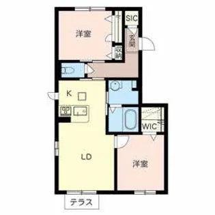 メゾン・ド・ソレイユ網干【0202号室】の間取り